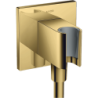 Przyłącze węża prysznicowego z uchwytem, kwadratowe Złoty Optyczny Polerowany ShowerSolutions AXOR 36734990