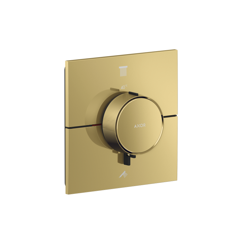 Bateria termostatyczna do 2 odbiorników, kwadratowa, podtynkowa Złoty Optyczny Polerowany ShowerSelect ID AXOR 36752990