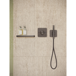 Bateria termostatyczna do 2 odbiorników, softsquare, podtynkowa Czarny Chrom Szczotkowany ShowerSelect ID AXOR 36754340