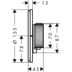 Bateria termostatyczna HighFlow, okrągła, podtynkowa Czarny Matowy ShowerSelect ID AXOR 36759670