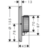 Bateria termostatyczna HighFlow, okrągła, podtynkowa Czarny Matowy ShowerSelect ID AXOR 36759670