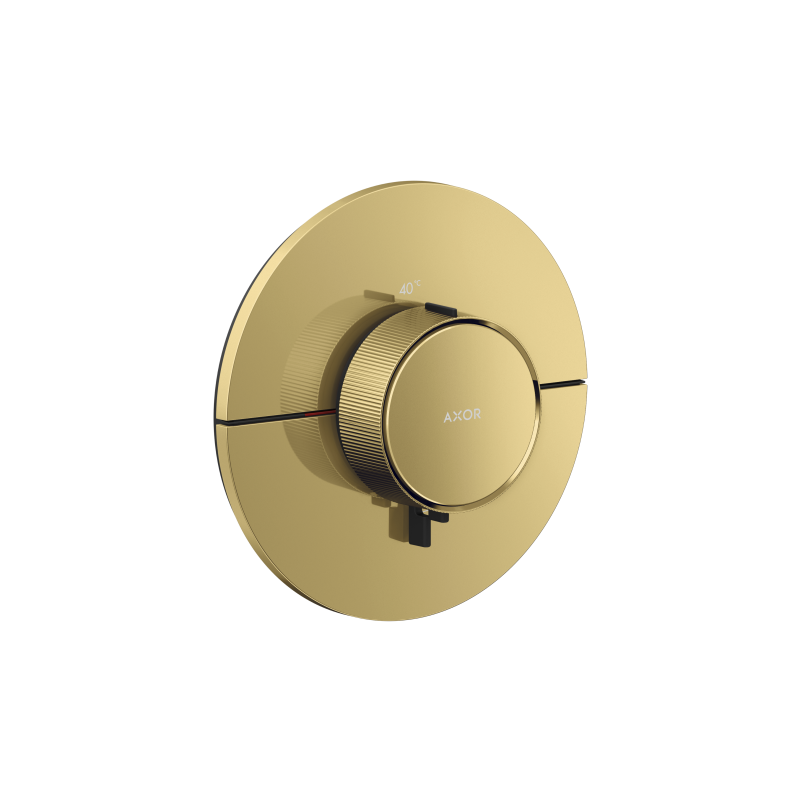 Bateria termostatyczna HighFlow, okrągła, podtynkowa Złoty Optyczny Polerowany ShowerSelect ID AXOR 36759990