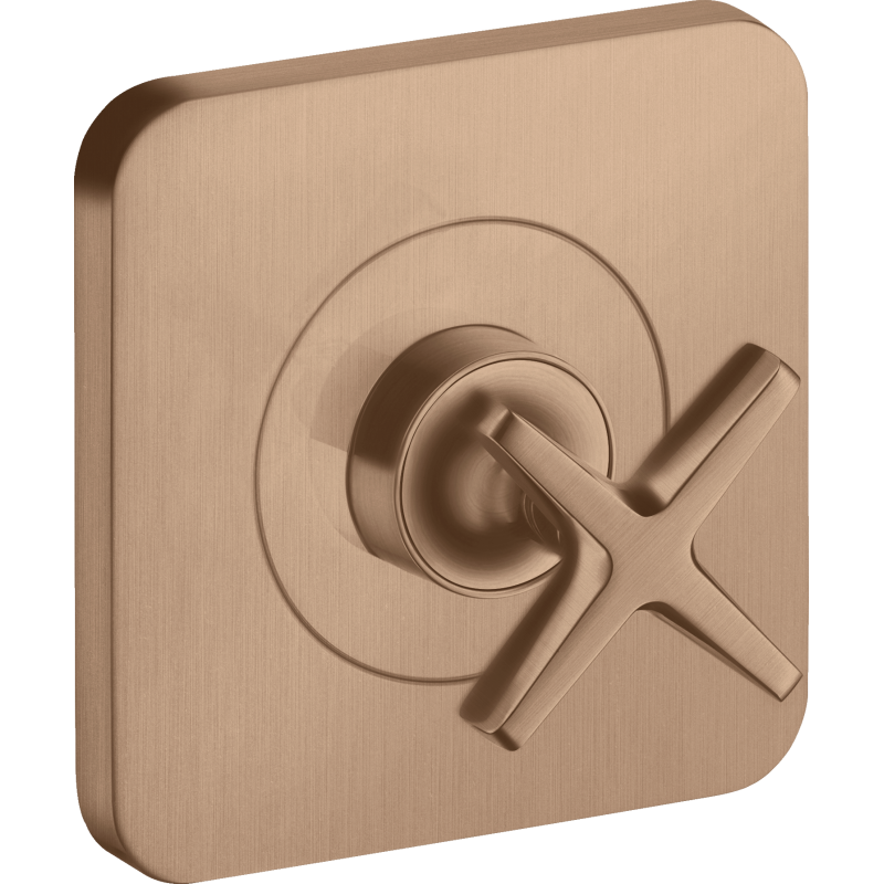 Zawór odcinający 120/120, podtynkowy Czerwony Złoty Szczotkowany Citterio E AXOR 36771310