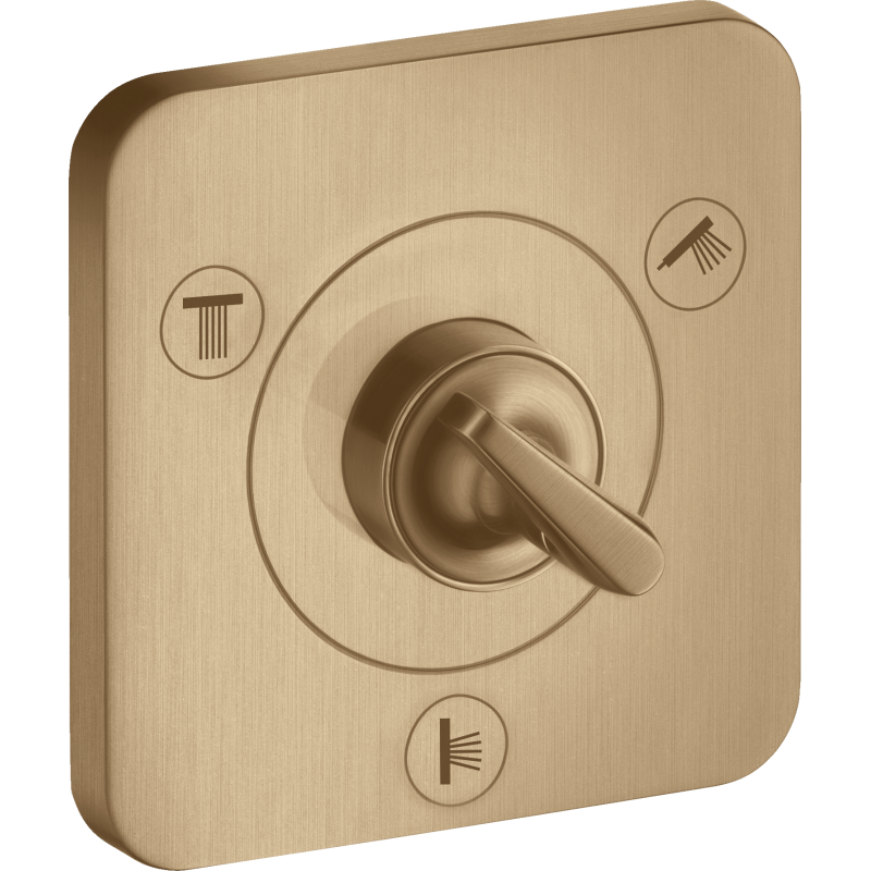 Zawór odcinająco-przełączający Trio/Quattro 120/120, podtynkowy Brąz Szczotkowany Citterio E AXOR 36772140