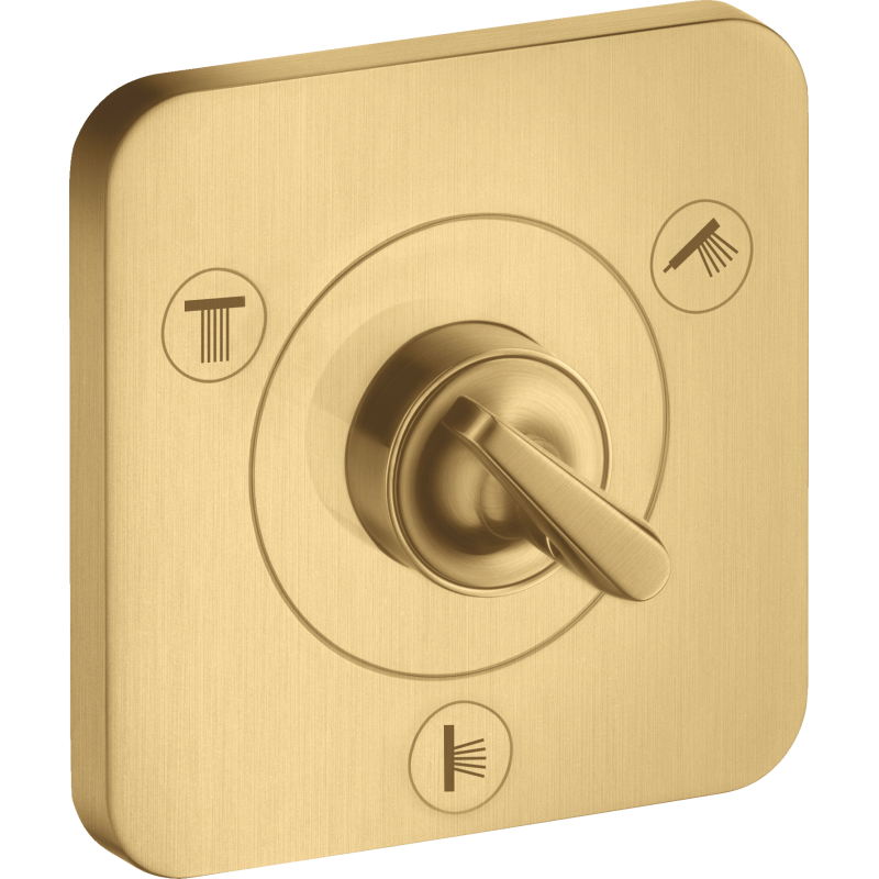 Zawór odcinająco-przełączający Trio/Quattro 120/120, podtynkowy Złoty Optyczny Szczotkowany Citterio E AXOR 36772250