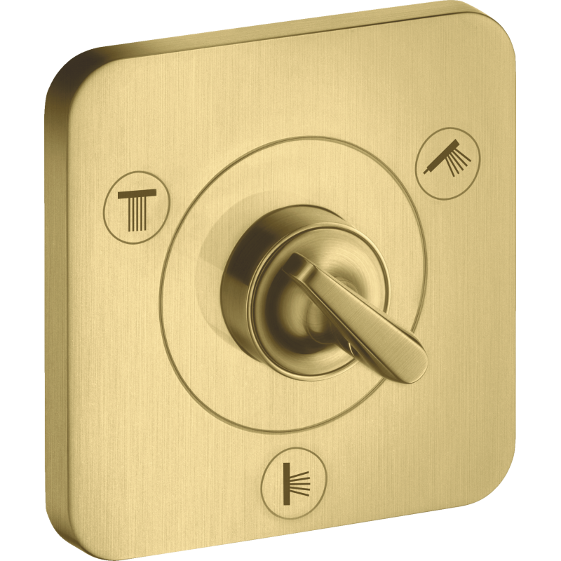 Zawór odcinająco-przełączający Trio/Quattro 120/120, podtynkowy Mosiądz Szczotkowany Citterio E AXOR 36772950