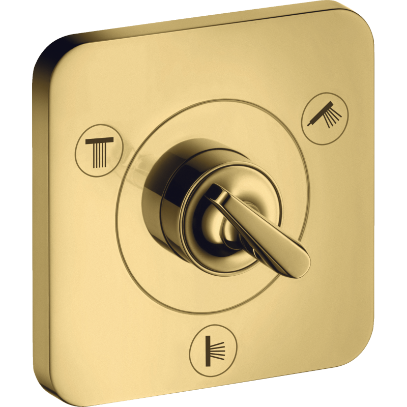 Zawór odcinająco-przełączający Trio/Quattro 120/120, podtynkowy Złoty Optyczny Polerowany Citterio E AXOR 36772990