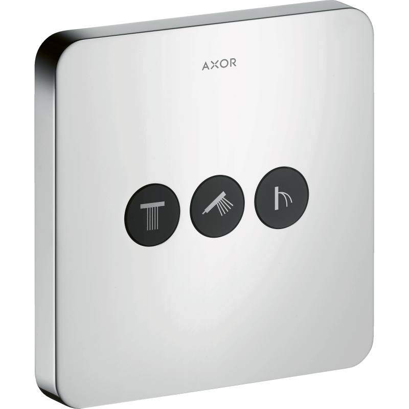 Zawór odcinający do 3 odbiorników, softsquare, podtynkowy Chrom ShowerSelect AXOR 36773000