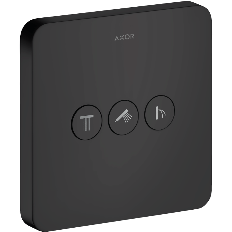 Zawór odcinający do 3 odbiorników, softsquare, podtynkowy Czarny Matowy ShowerSelect AXOR 36773670