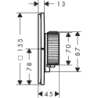 Bateria termostatyczna HighFlow, kwadratowa, podtynkowa Nikiel Szczotkowany ShowerSelect ID AXOR 36774820