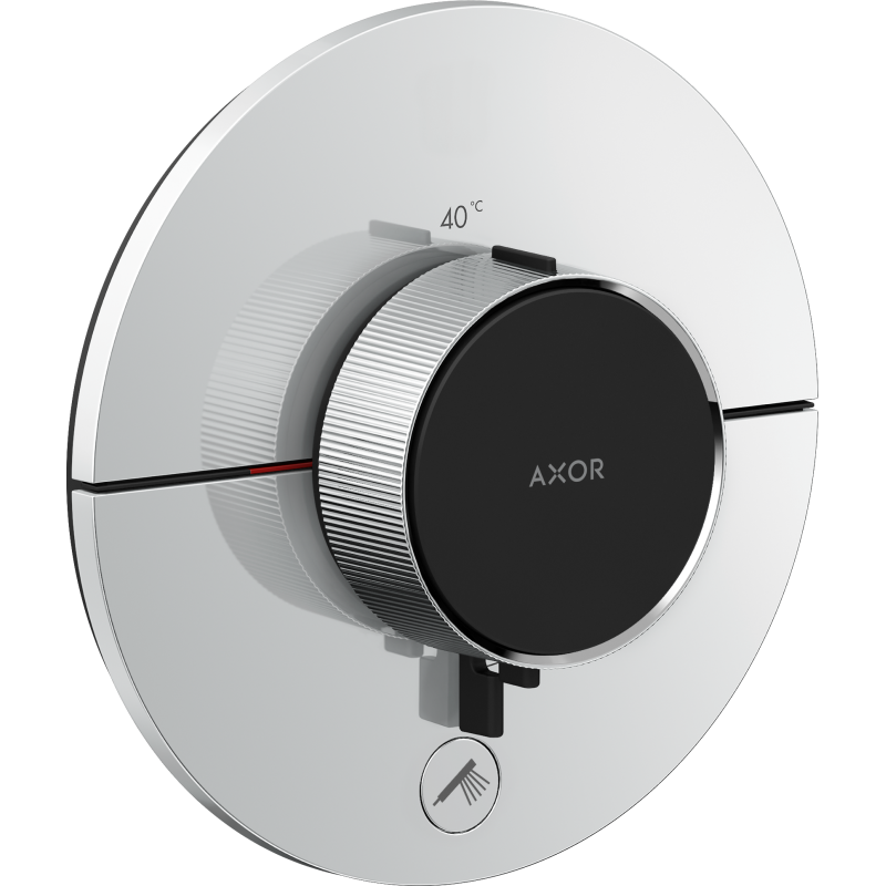 Bateria termostatyczna HighFlow do 1 odbiornika z dodatkowym wyjściem, okrągła, podtynkowa Chrom ShowerSelect ID AXOR 36776000