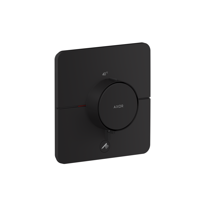 Bateria termo. HighFlow do 1 odbiornika z dodatkowym wyjściem, softsquare, podtynkowa Czarny mat ShowerSelect ID AXOR 36778670