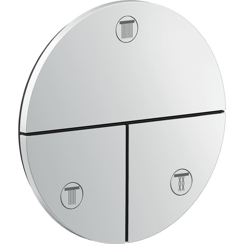 Zawór odcinający do 3 odbiorników, okrągły, podtynkowy Chrom ShowerSelect ID AXOR 36779000