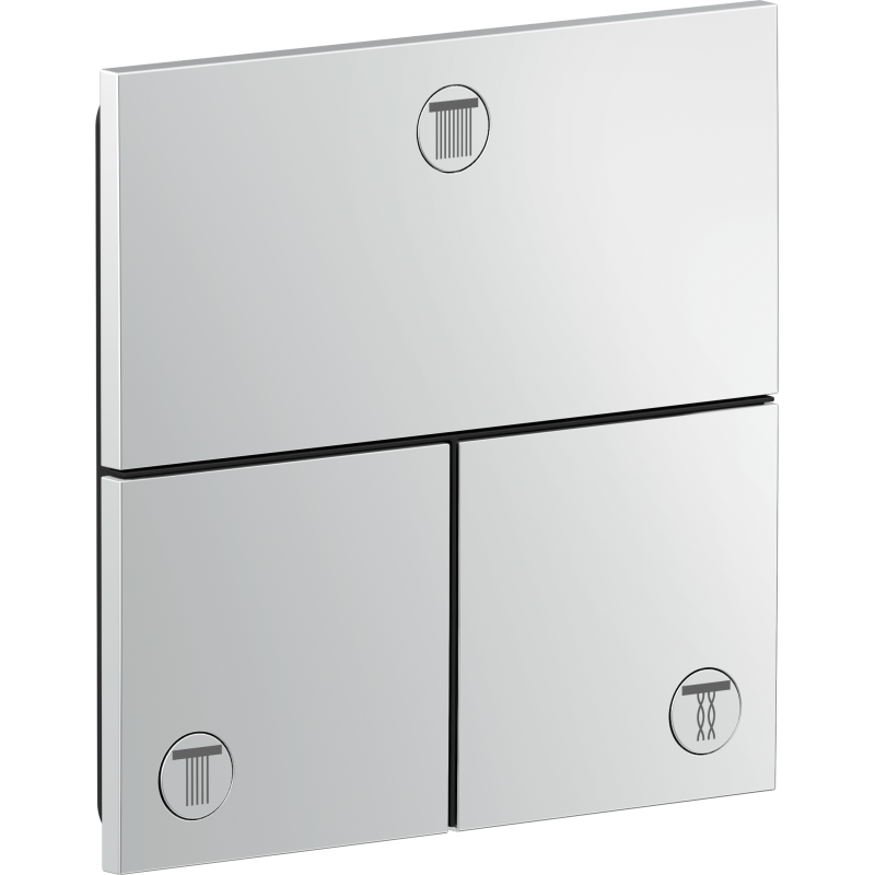 Zawór odcinający do 3 odbiorników, kwadratowy, podtynkowy Chrom ShowerSelect ID AXOR 36780000