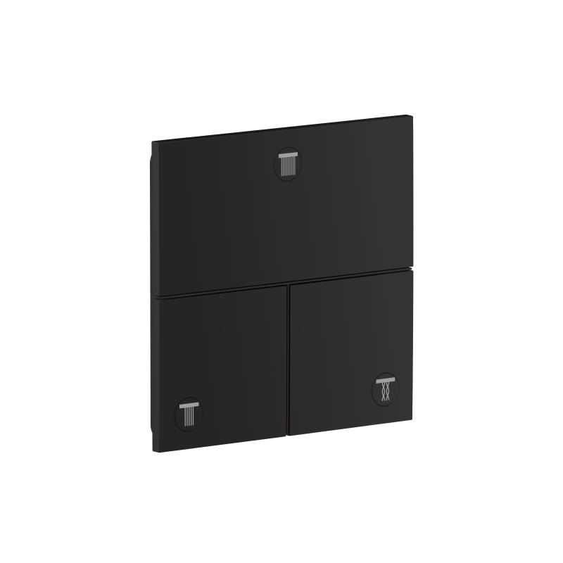 Zawór odcinający do 3 odbiorników, kwadratowy, podtynkowy Czarny Matowy ShowerSelect ID AXOR 36780670