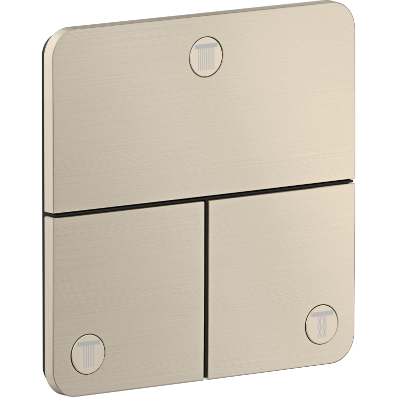 Zawór odcinający do 3 odbiorników, softsquare, podtynkowy Nikiel Szczotkowany ShowerSelect ID AXOR 36781820