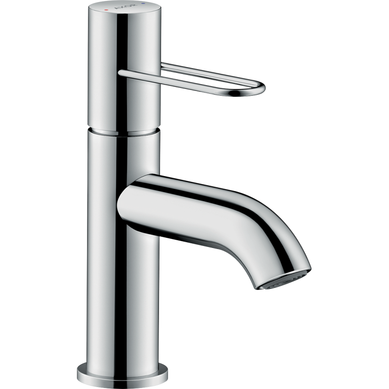 Jednouchwytowa bateria umywalkowa 70 z uchwytem Loop i niezamykanym kpl odpływowym Czarny Chrom Polerowany Uno AXOR 38021330