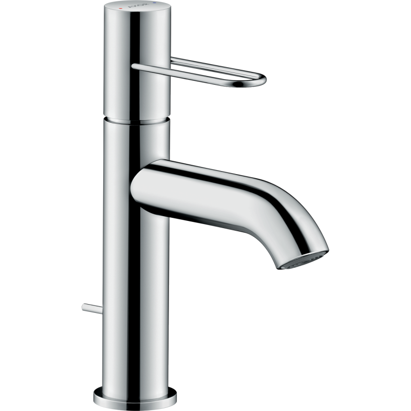 Jednouchwytowa bateria umywalkowa 100 z uchwytem Loop i kompletem odpływowym z cięgłem Chrom Uno AXOR 38023000