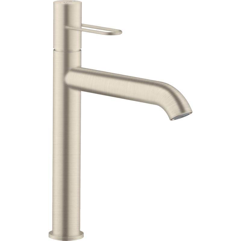 Bateria umyw. 190 do umywalek nablatowych z uchwytem Loop i niezamykanym kpl odpływowym Nikiel Szczotkowany Uno AXOR 38032820