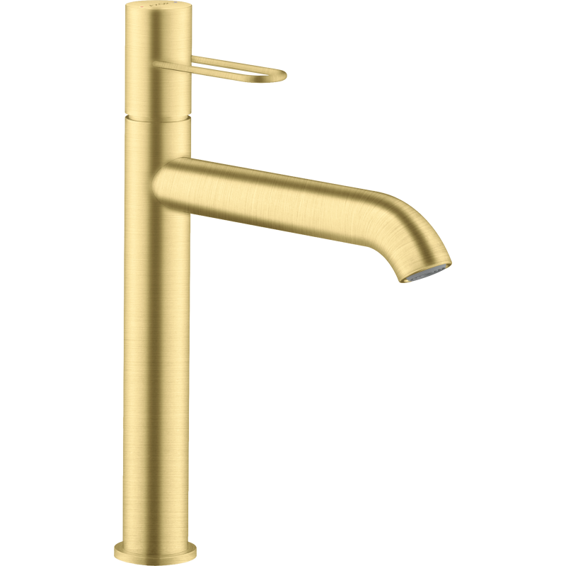 Bateria umyw. 190 do umywalek nablatowych z uchwytem Loop i niezamykanym kpl odpływowym Mosiądz Szczotkowany Uno AXOR 38032950