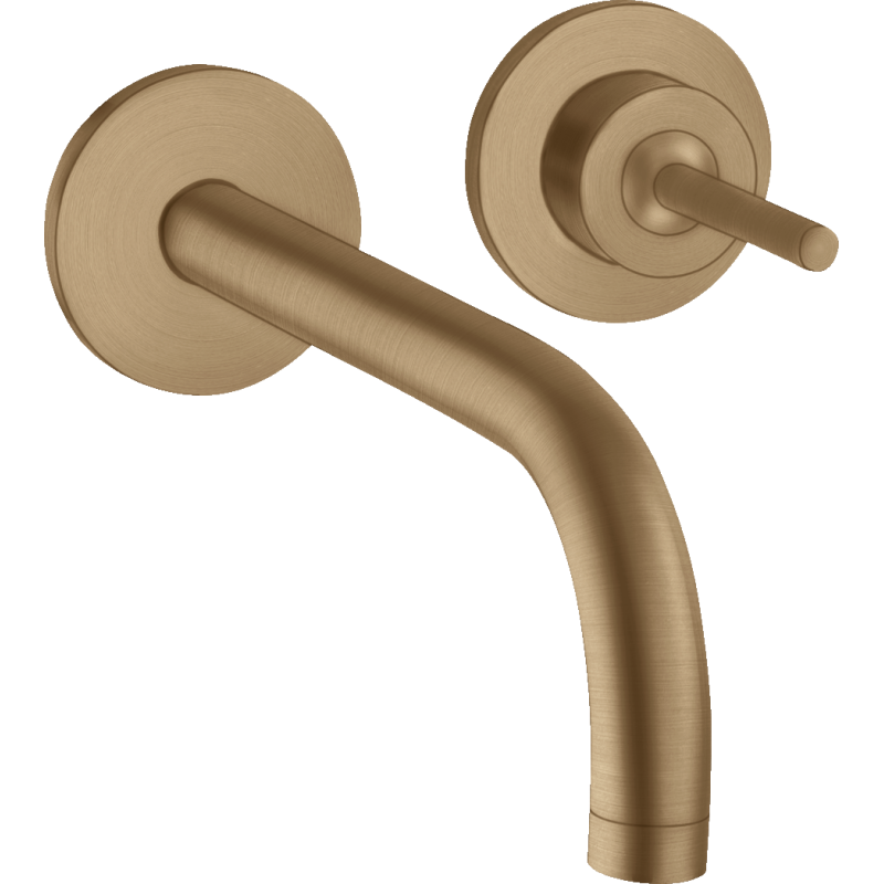 Jednouchwytowa bateria umywalkowa z wylewką 225 mm i rozetami, ścienna, podtynkowa Brąz Szczotkowany Uno AXOR 38116140