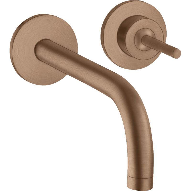 Jednouchwytowa bateria umywalkowa z wylewką 225 mm i rozetami, ścienna, podtynkowa Czerwony Złoty Szczotkowany Uno AXOR 38116310