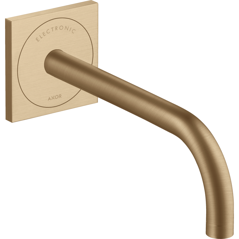 Elektroniczna bateria umywalkowa z wylewką 225 mm, ścienna, podtynkowa Brąz Szczotkowany Uno AXOR 38120140