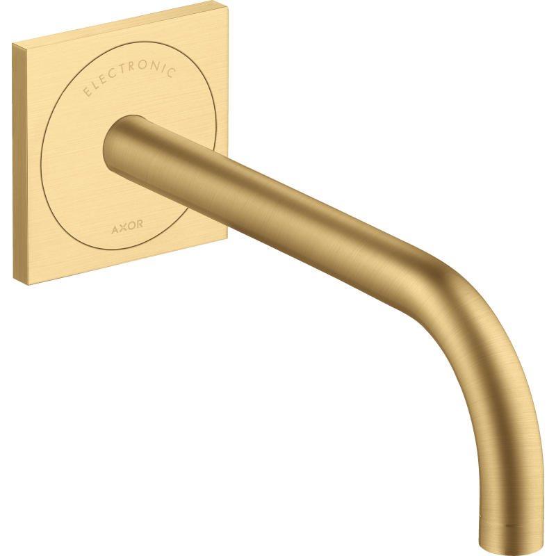 Elektroniczna bateria umywalkowa z wylewką 225 mm, ścienna, podtynkowa Złoty Optyczny Szczotkowany Uno AXOR 38120250