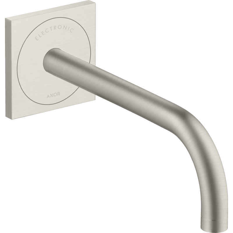 Elektroniczna bateria umywalkowa z wylewką 225 mm, ścienna, podtynkowa Stal Szlachetna Optyczna Uno AXOR 38120800