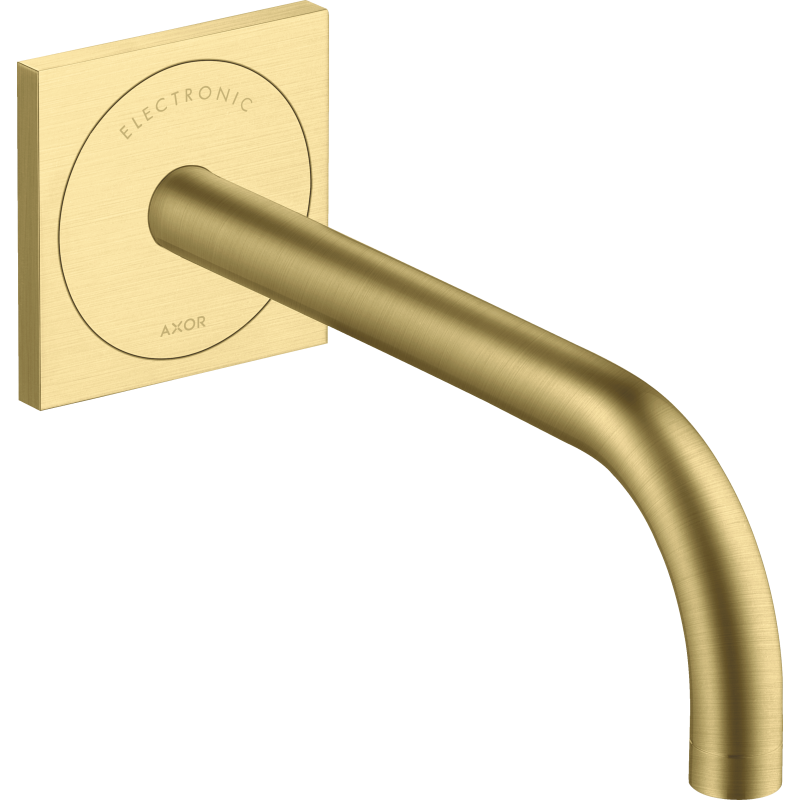 Elektroniczna bateria umywalkowa z wylewką 225 mm, ścienna, podtynkowa Mosiądz Szczotkowany Uno AXOR 38120950