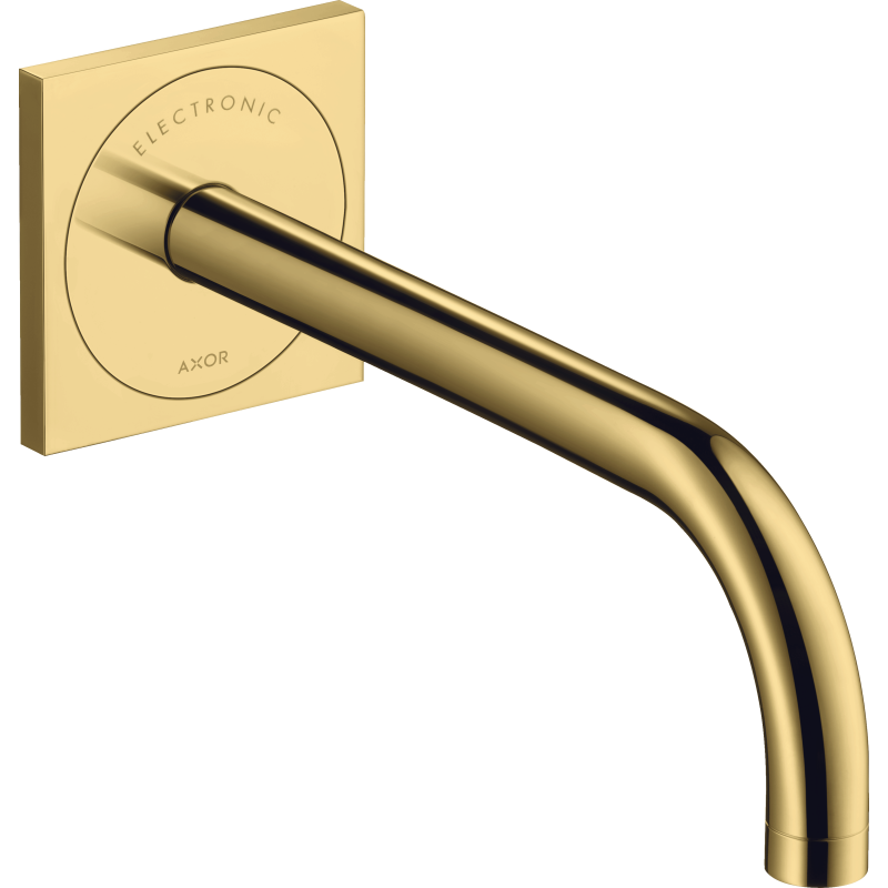 Elektroniczna bateria umywalkowa z wylewką 225 mm, ścienna, podtynkowa Złoty Optyczny Polerowany Uno AXOR 38120990