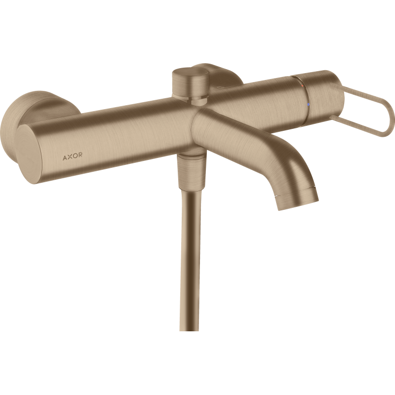 Jednouchwytowa bateria wannowa z uchwytem Loop, natynkowa Czerwony Złoty Szczotkowany Uno AXOR 38421310