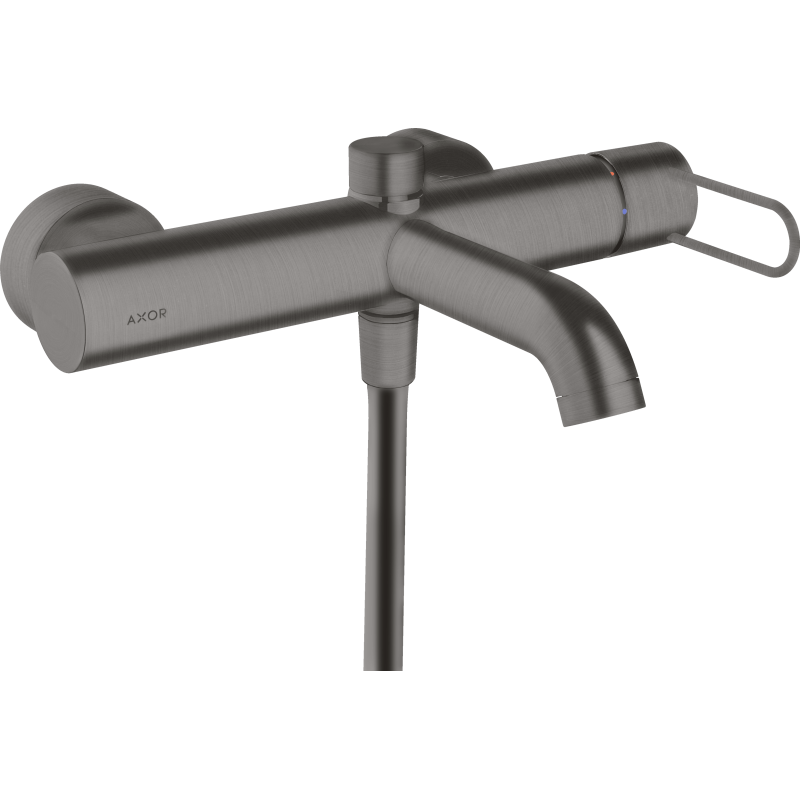 Jednouchwytowa bateria wannowa z uchwytem Loop, natynkowa Czarny Chrom Szczotkowany Uno AXOR 38421340