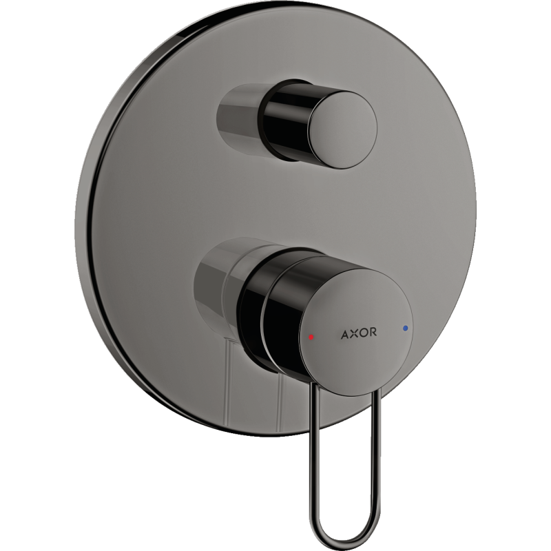 Jednouchwytowa bateria wannowa z uchwytem Loop, podtynkowa Czarny Chrom Polerowany Uno AXOR 38428330