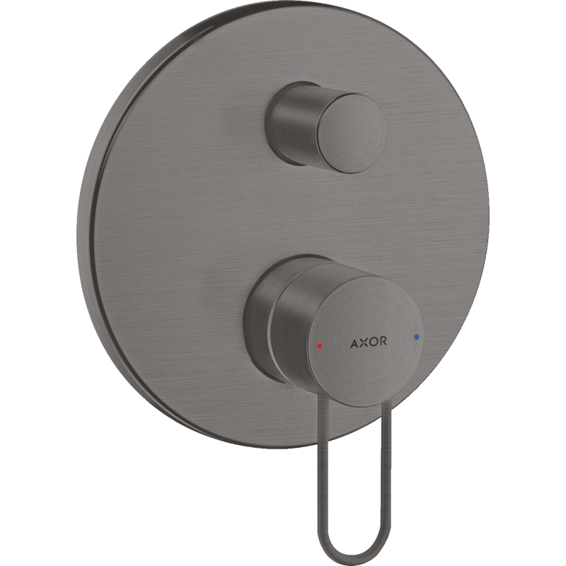 Jednouchwytowa bateria wannowa z uchwytem Loop, podtynkowa Czarny Chrom Szczotkowany Uno AXOR 38428340