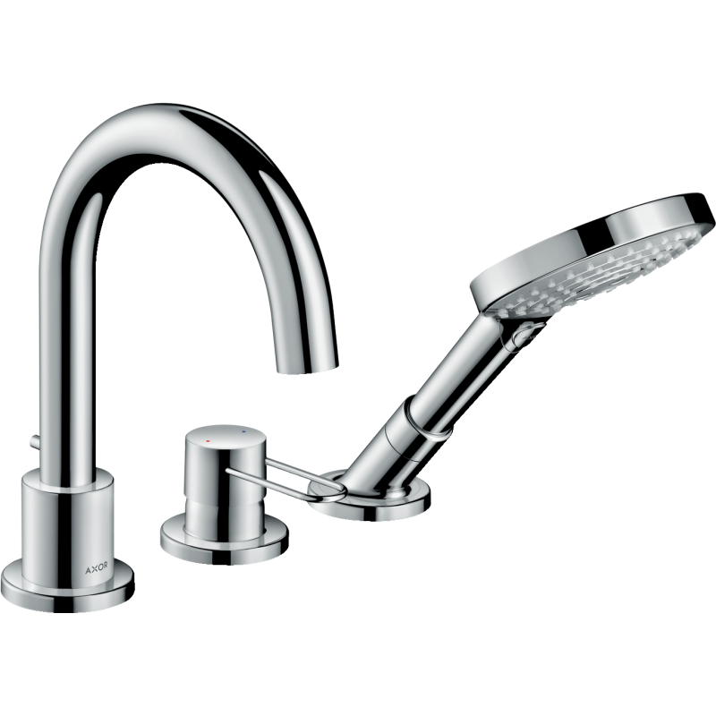 3-otworowa bateria na brzeg wanny z uchwytami Loop Chrom Uno AXOR 38436000