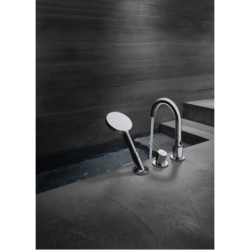 3-otworowa bateria na brzeg wanny z uchwytami Loop Chrom Uno AXOR 38436000