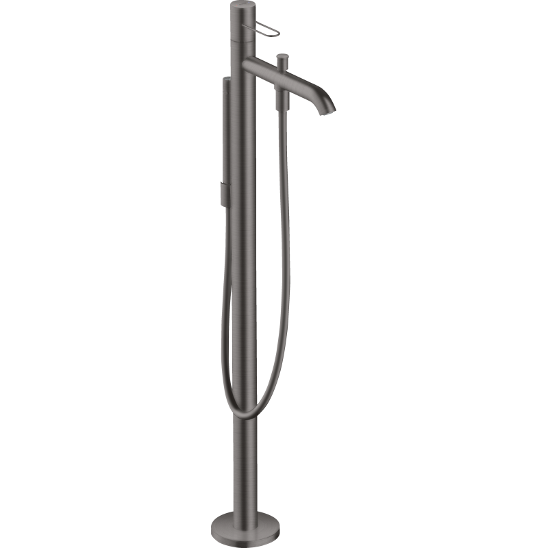 Jednouchwytowa bateria wannowa z uchwytem Loop, wolnostojąca Czarny Chrom Szczotkowany Uno AXOR 38442340