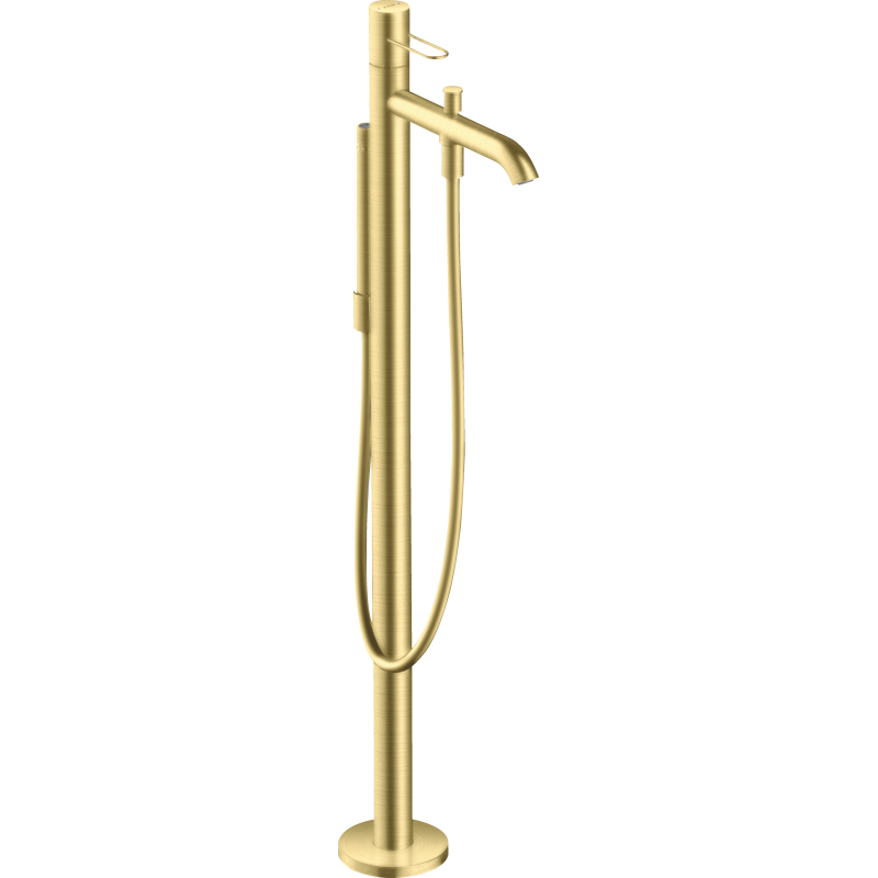 Jednouchwytowa bateria wannowa z uchwytem Loop, wolnostojąca Mosiądz Szczotkowany Uno AXOR 38442950