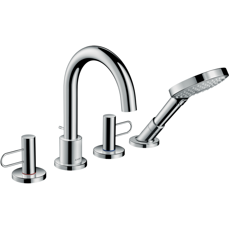 4-otworowa bateria na brzeg wanny z uchwytami Loop Chrom Uno AXOR 38445000