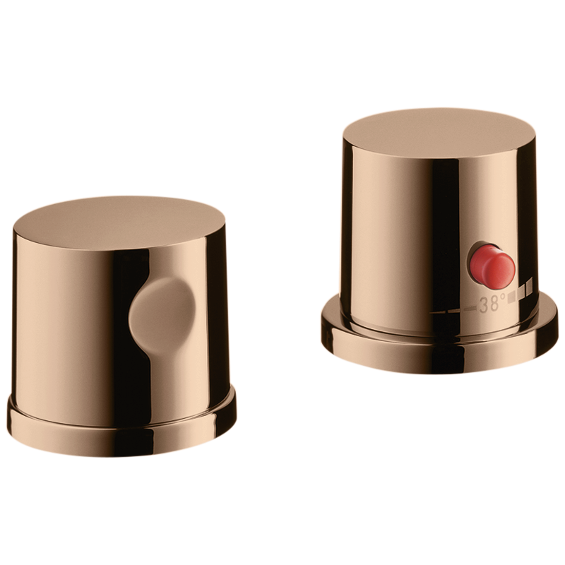 2-otworowa bateria termostatyczna na brzeg wanny Czerwony Złoty Polerowany Uno AXOR 38480300