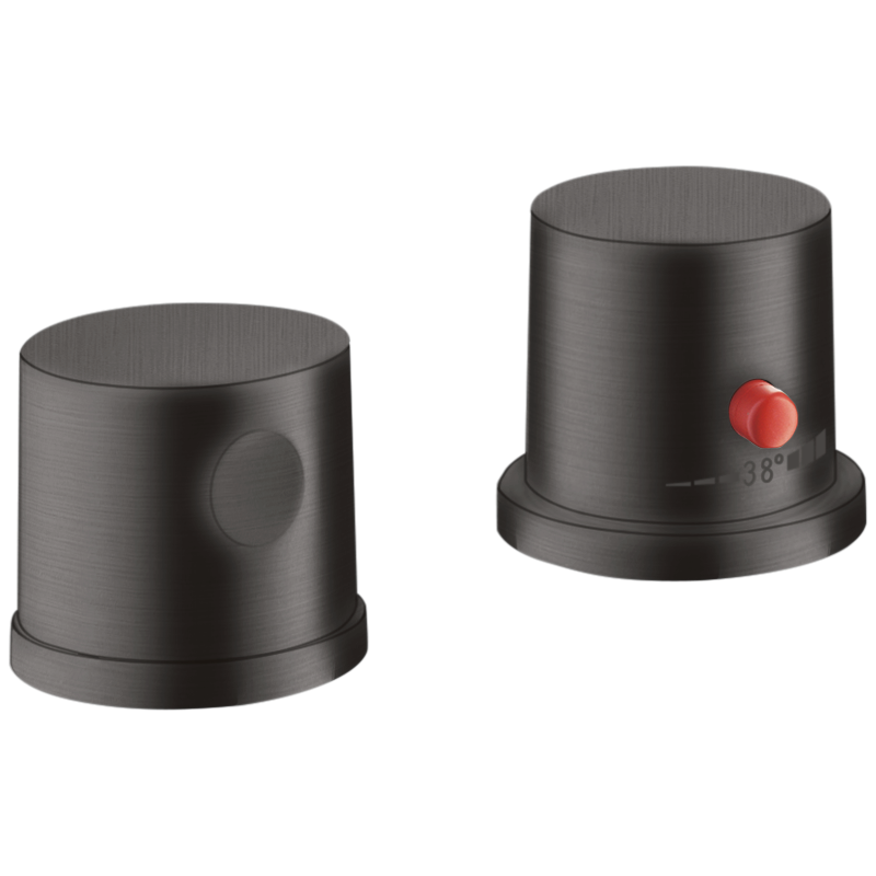 2-otworowa bateria termostatyczna na brzeg wanny Czarny Chrom Szczotkowany Uno AXOR 38480340