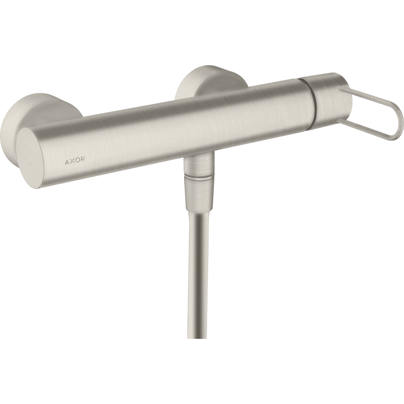 Jednouchwytowa bateria prysznicowa z uchwytem Loop, natynkowa Stal Szlachetna Optyczna Uno AXOR 38621800