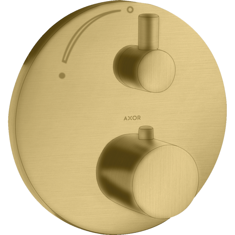 Bateria termostatyczna z zaworem odcinającym do 1 odbiornika, podtynkowa Złoty Optyczny Szczotkowany Uno AXOR 38700250