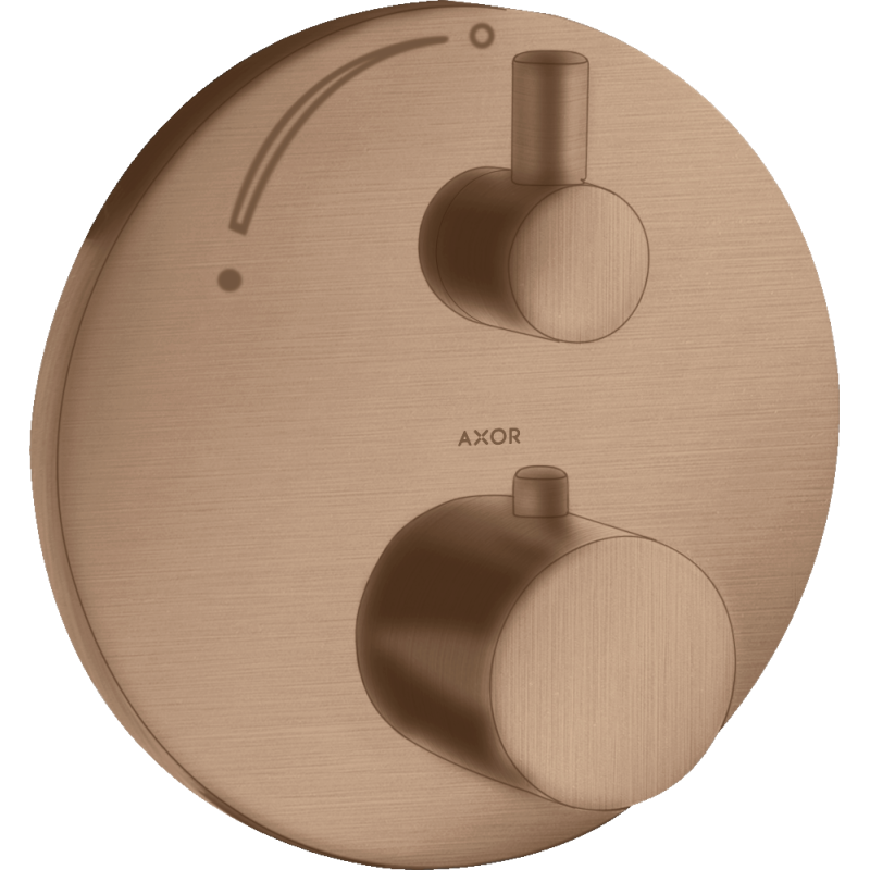 Bateria termostatyczna z zaworem odcinającym do 1 odbiornika, podtynkowa Czerwony Złoty Szczotkowany Uno AXOR 38700310