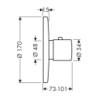 Bateria termostatyczna HighFlow, podtynkowa Czarny Chrom Szczotkowany Uno AXOR 38715340