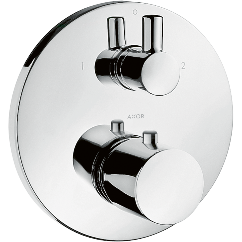 Bateria termostatyczna z zaworem odcinająco-przełączającym do 2 odbiorników, podtynkowa Chrom Uno AXOR 38720000