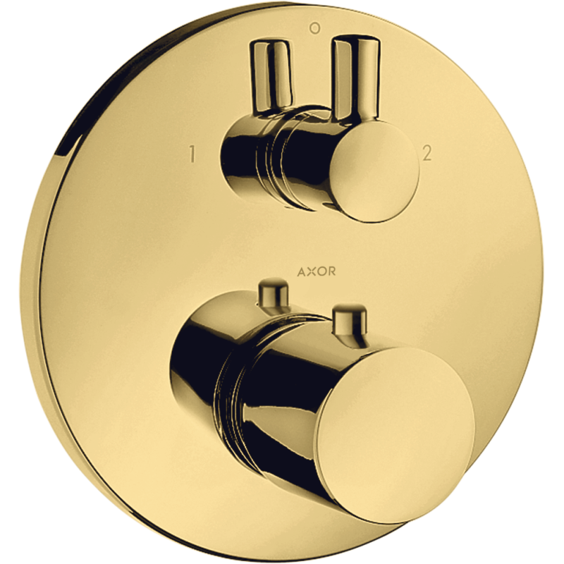 Bateria termo. z zaworem odcinająco-przełączającym do 2 odbiorników, podtynkowa Złoty Optyczny Polerowany Uno AXOR 38720990
