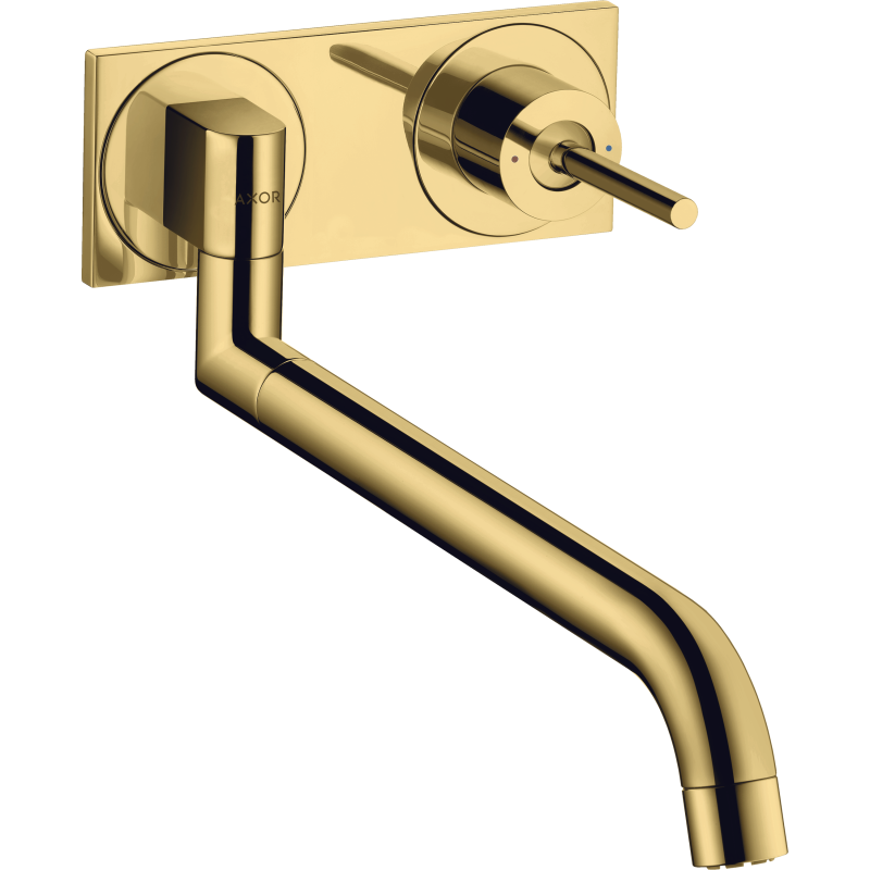 Jednouchwytowa bateria kuchenna, ścienna, podtynkowa Złoty Optyczny Polerowany Uno AXOR 38815990