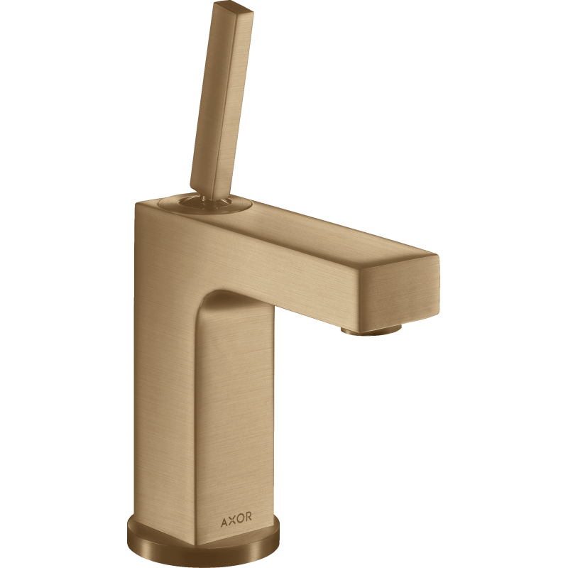 Jednouchwytowa bateria umywalkowa 110 z uchwytem Pin i kompletem odpływowym z cięgłem Brąz Szczotkowany Citterio AXOR 39010140